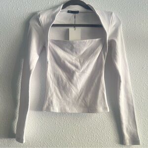 Zara Women’s Long Sleeve Square Neck Top Size S